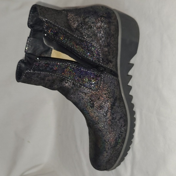 Wolky* Leather* Basky* Iridescent Black* Wedge Boots* Sz EU40/US9.5 - Picture 4 of 10
